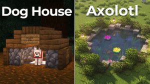 3 простых домика для питомцев в Minecraft