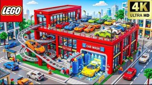 ИДЕАЛЬНЫЙ гараж LEGO с автоматической системой мойки автомобилей! | Забавный эксперимент Lego