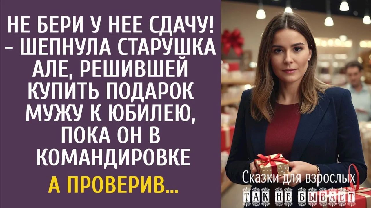 Истории из жизни: Не бери у нее сдачу! - шепнула старушка Але, решившей купить подарок мужу…