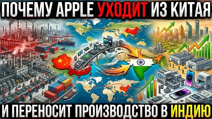 Почему Apple переносит производство из Китая в Индию — и что это значит для мировой экономики