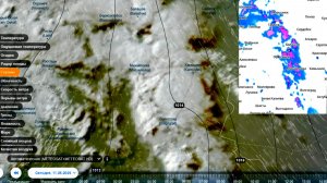 Грозовые облака над Поволжьем и Черноземьем. Вид со спутника 11.05.2026