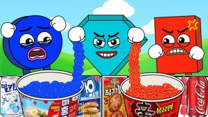 СПАСИТЕ ФИГУРЫ! - Круг против Прямоугольника в магазине у дома_ КРАСНЫЙ и СИНИЙ МУКБАНГ _ ASMR _ Ани