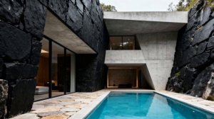 brutalist ambient ｜｜ pool house ｜｜ concrete sanctuary