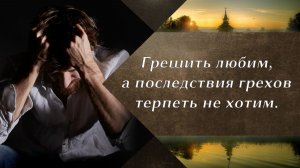 Грешить любим, а последствия грехов терпеть не хотим