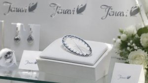 Брошь Ауторе, (Покрытие: Черненое серебро.. Кристалл Swаrоvski) «Jenavi», К3-012,