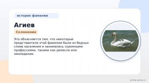 Фамилия Агиев: происхождение, значение и склонение