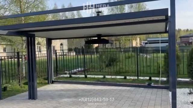 Навес для мангальной зоны с профнастилом смотреть онлайн