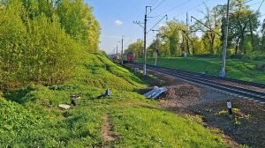 2эс6 «Синара» проезжает участок Пушкино-Заветы Ильича резервом.