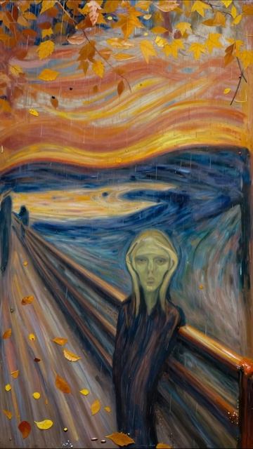 Страх на горизонте: глубина эмоций #искусство #эмоции #пейзаж #живопись