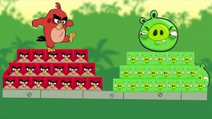 🦵Angry Birds ПИНАЮТ Свинок! Прохождение!