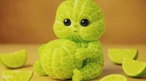 Милые или жуткие? Искусственный интеллект в виде фруктовых детенышей ест настоящие фрукты 🍓👶. ASMR