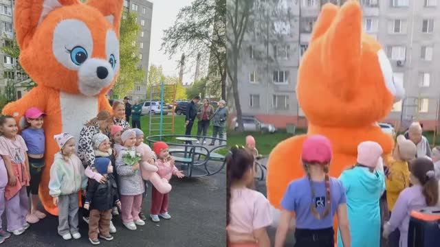 Родители молодчики подорили  деткам праздник всему двору.