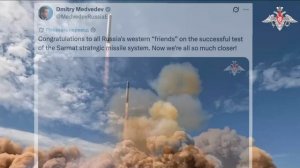 Дмитрий Медведев: «Поздравляю всех западных «друзей» России с успешным испытанием стратегического...
