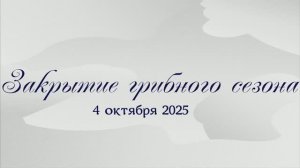 Закрытие грибного сезона 2025