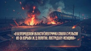 В Белгородской области электричка сошла с рельсов из-за подрыва железнодорожного полотна .