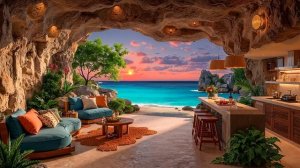 Тропические вайбы пещерного лаунжа 🌴🌅 Закатная chillout-музыка — расслабляющий эмбиент у моря