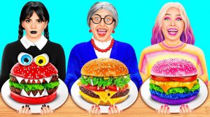 Кулинарный Челлендж# Уэнсдей Против Бабушки # Сумасшедший Челлендж от TeamTeen Challenge