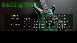 Road Stars Pop Rock Guitar Backing Track in C