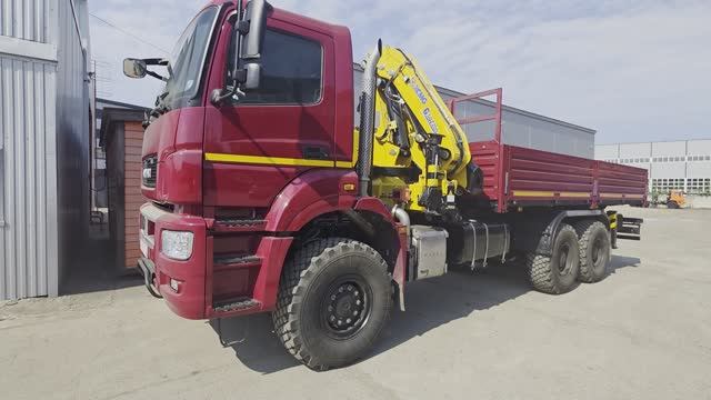 Редкий Камаз 65802 бортовой с кму. Сборка под заказ смотреть онлайн