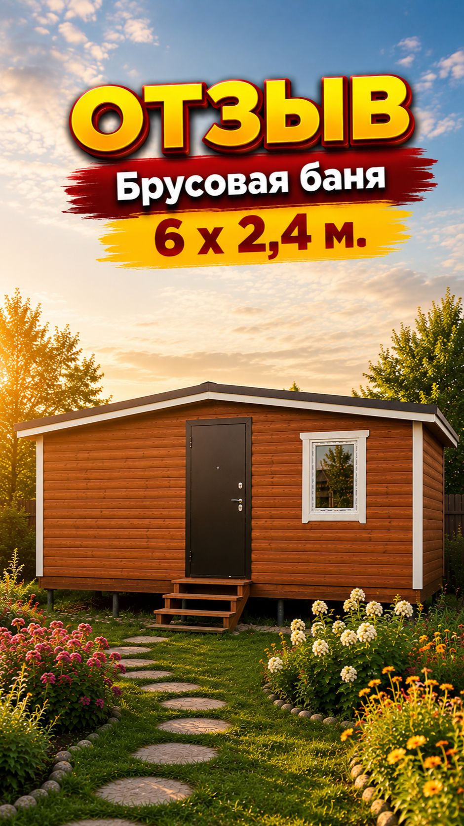 🔥#ОТЗЫВ от клиента #Брусовая баня 6 х 2,4 метра #баня-бочка смотреть онлайн