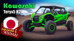 Kawasaki Teryx5 H2 Deluxe eS — спортивный пятиместный внедорожник, один из самых мощных на рынке