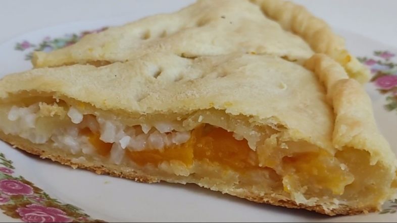 Пирог с яблоком и тыквой. Рецепт быстрого теста. Начинка для пирога