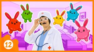 Что в аптечке у доктора? Поём песенку и помогаем зайчику, который упал и набил шишку