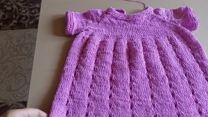 Связала Дочери Платье 👗 Спицами