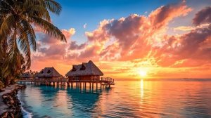 Тропические закатные chillout-вайбы 🌴 Спокойная пляжная музыка для отдыха и расслабления у океана