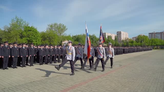 В университете прошло торжественное построение в честь Дня Победы