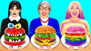 Кулинарный Челлендж# Уэнсдей Против Бабушки # Сумасшедший Челлендж от TeamTeen Challenge