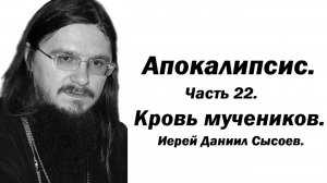 Апокалипсис. Кровь мучеников. Толкование. Часть 22. Иерей Даниил Сысоев.