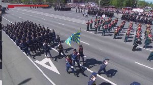 Парадный расчёт Военного учебного центра УУНиТ на параде в Уфе