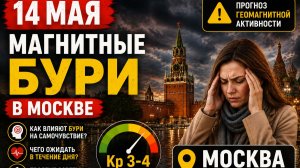 14 мая магнитные бури в Москве: индекс kp и чего ожидать