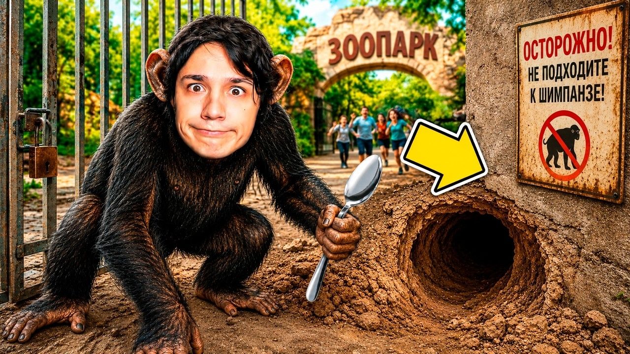 [PipaPupa] Я СТАЛ ОБЕЗЬЯНОЙ И СБЕЖАЛ ИЗ ЗООПАРКА В РОБЛОКС 🐵🚨