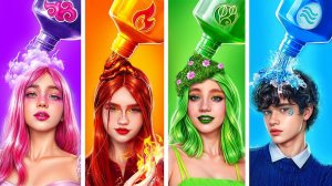 Экстремальное преображение четырех стихий! Огонь vs Вода vs Воздух vs Земля!