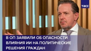 В ОП заявили об опасности влияния ИИ на политические решения граждан