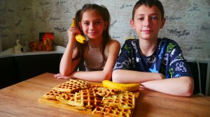 Банановые вафли в вафельнице Рецепт вафель