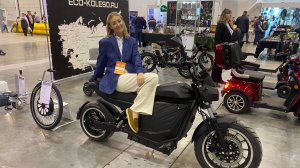 Презентовали электромотоцикл Eco Koleso X7 5000W на выставке «Охота, Рыбалка,Туризм» в Новосибирске