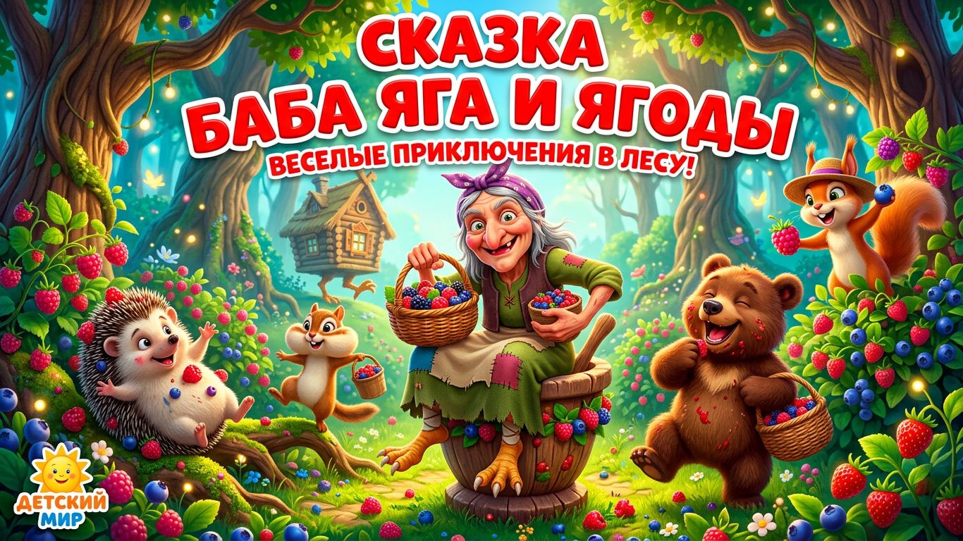 Сказка детям. Баба Яга и ягоды