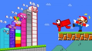 🌀🍄 Марио против Числа Halves 0.5 to 10.5 Лабиринт Уровень вверх - Five's Super Sorter 🍄🌀