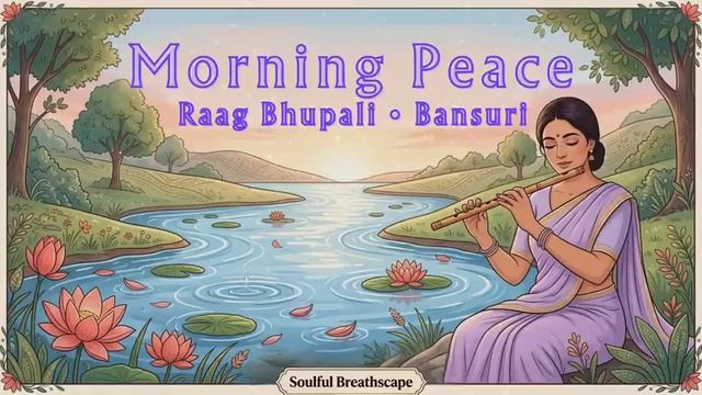 Morning Peace 🌿 | Raag Bhupali inspired Bansuri for Calm Mind & Gentle Focus