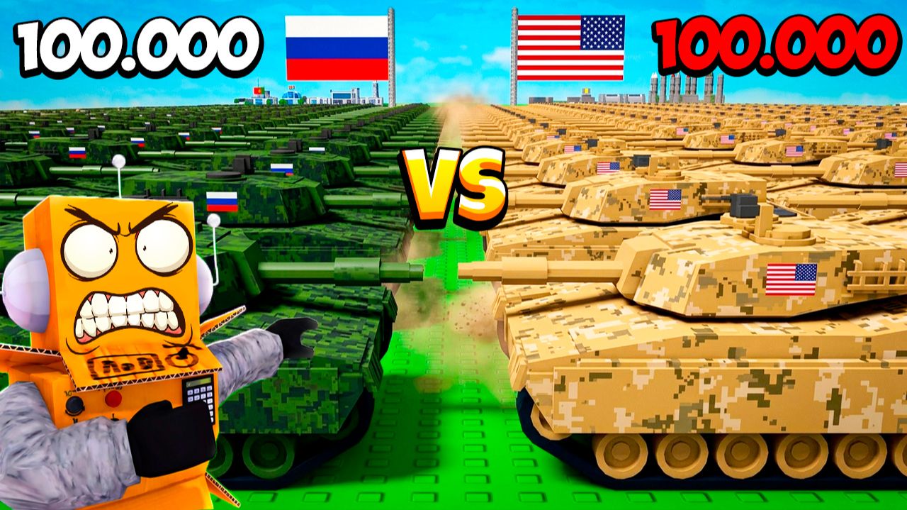 ПОСТРОИЛ САМУЮ СИЛЬНУЮ АРМИЮ В МИРЕ ПРОТИВ 100.000 ТАНКОВ в РОБЛОКС! Roblox Mini War