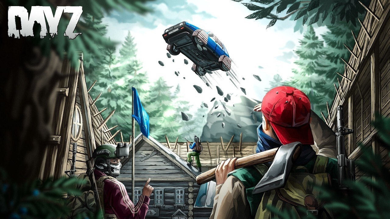 АТАКА С НЕБА! История БЕЗУМНОГО рейда базы на машине – DayZ// ЧАСТЬ 1 ИЗ 2