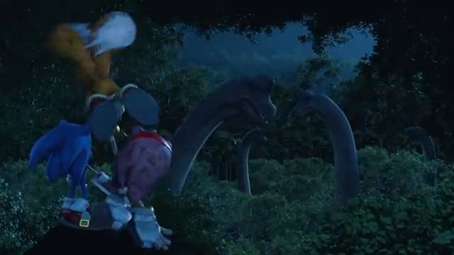 Sonic in Jurassic Park T-Rex Chase
