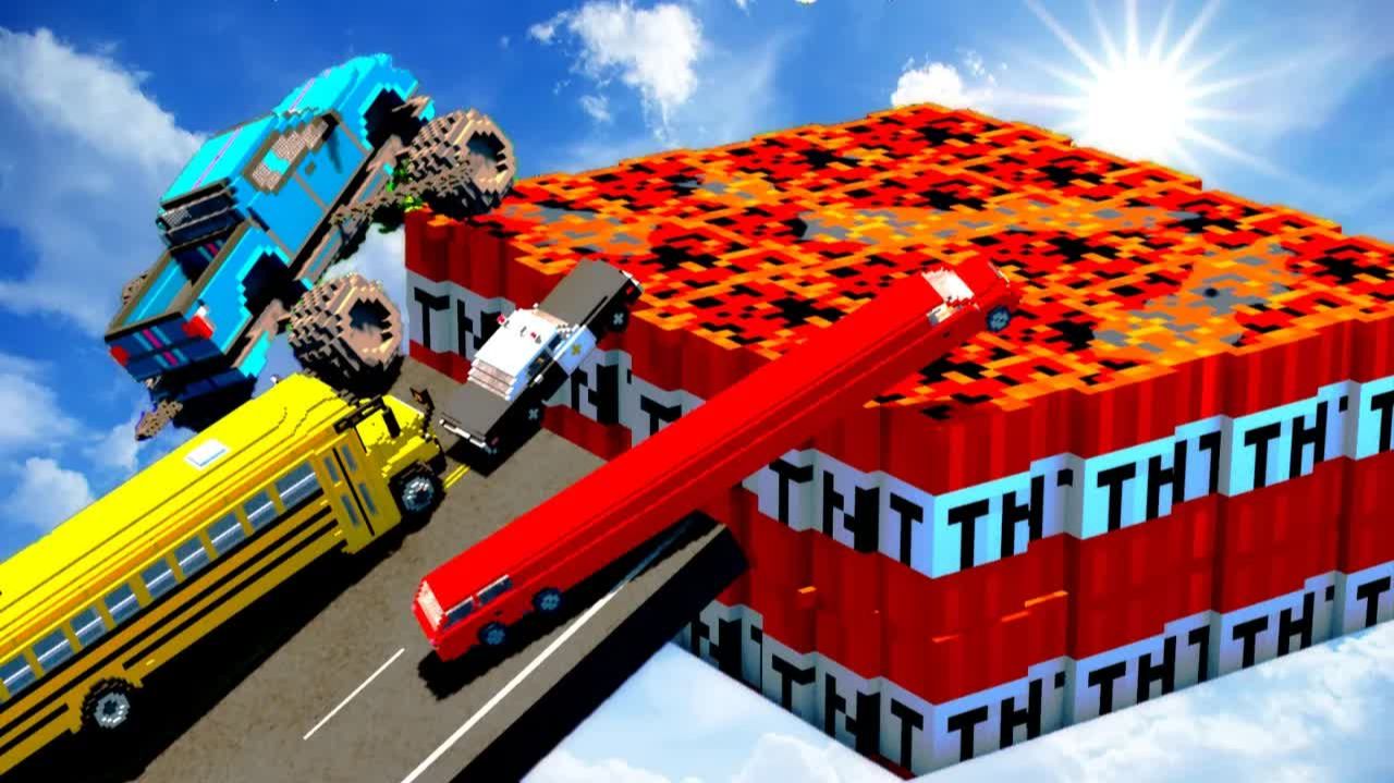 ДЛИННЫЕ МАШИНЫ ПРОТИВ ГИГАНТСКОГО ТНТ В МАЙНКРАФТ! ИСПЫТАНИЕ С БАРЬЕРОМ