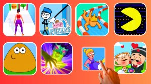 Twerk,ThiefPuzzle,Aquapark.io,PAC-MAN 256,Pou,Охотник на демонов 3,DrawPuzzle,Spranky RoleSwapPuzzle