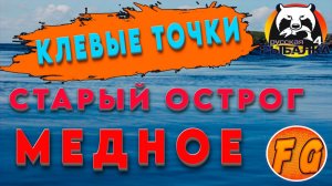 КЛЕВЫЕ ТОЧКИ. Старый острог. Медное. Русская рыбалка 4. рр4. Russian Fishing 4