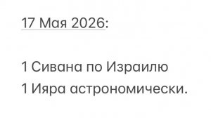 📣🚨 Небесная Перекличка ‼️📢 14-17.05.2026 🌌⚠️ 68 🔥⏰ 70 Седмина 🇮🇱 70 Евровидение 🎙️ 216 = 666