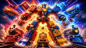 😱 ПОЕЗДА-ТРАНСФОРМЕРЫ соединяются в ГИГАНТСКОГО РОБОТА!